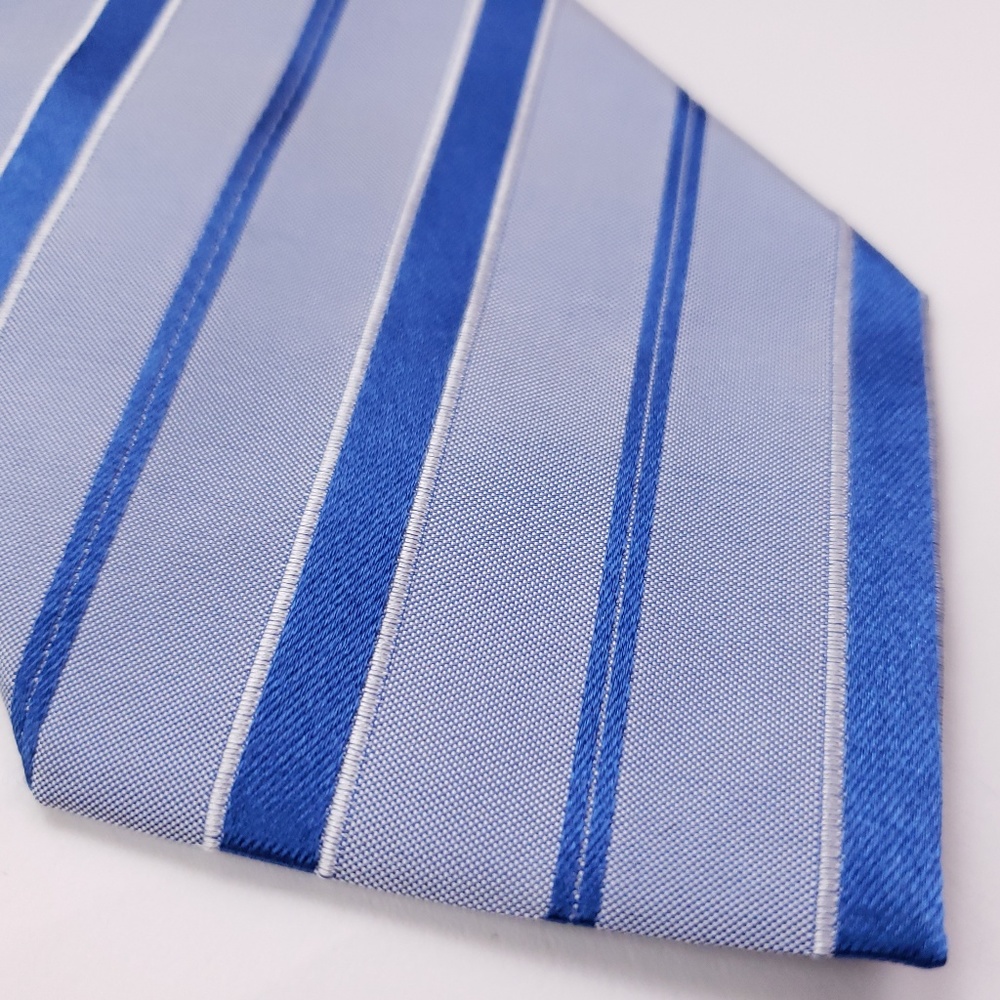 Armani Collezioni Tie Necktie Blue Striped Mens Si